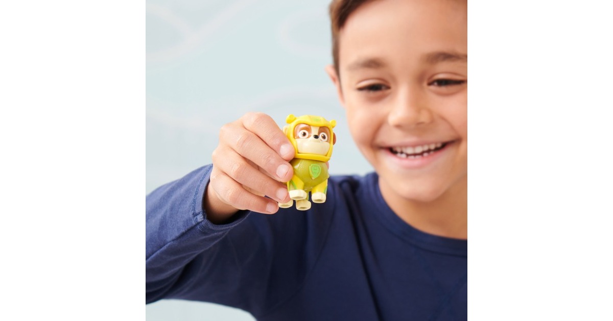 Spin Master Paw Patrol Aqua Pups - Hero Pups-Set mit Rubble-Welpenfigur und Hammerhai-Figur, Spielfigur