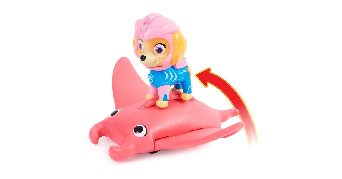 Spin Master Paw Patrol Aqua Pups - Hero Pups-Set mit Skye-Welpenfigur und Rochen-Figur, Spielfigur
