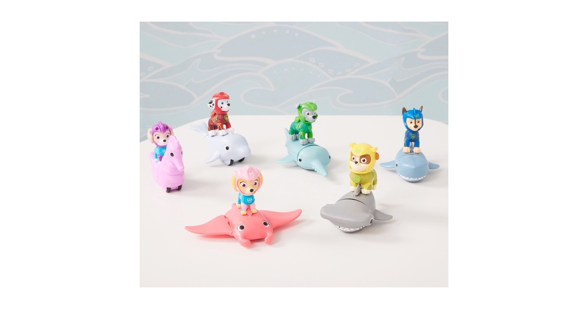 Spin Master Paw Patrol Aqua Pups - Hero Pups-Set mit Skye-Welpenfigur und Rochen-Figur, Spielfigur