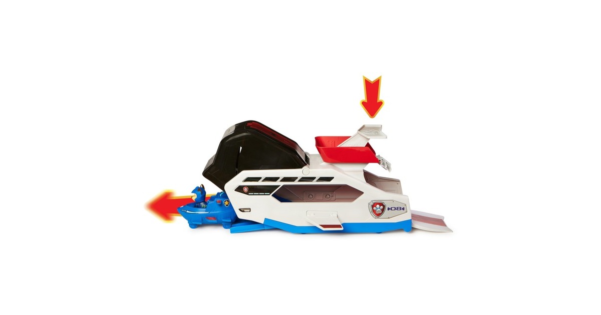 Spin Master Paw Patrol Aqua Pups - Whale Patroller, Spielfahrzeug(Teamfahrzeug mit Basis Fahrzeug von Chase)