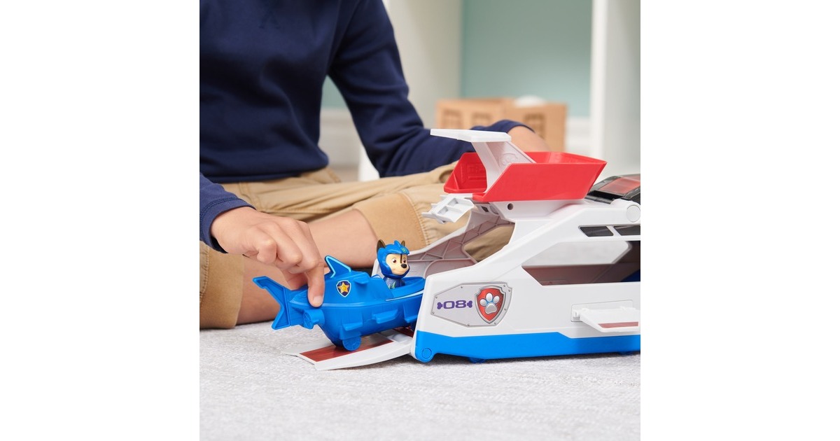 Spin Master Paw Patrol Aqua Pups - Whale Patroller, Spielfahrzeug(Teamfahrzeug mit Basis Fahrzeug von Chase)