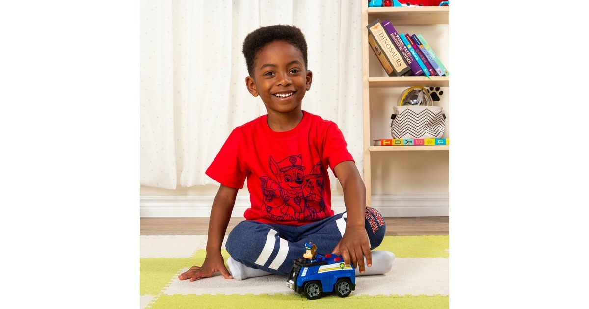 Spin Master Paw Patrol Chases Polizeiwagen, Spielfahrzeug(mit Sammelfigur)