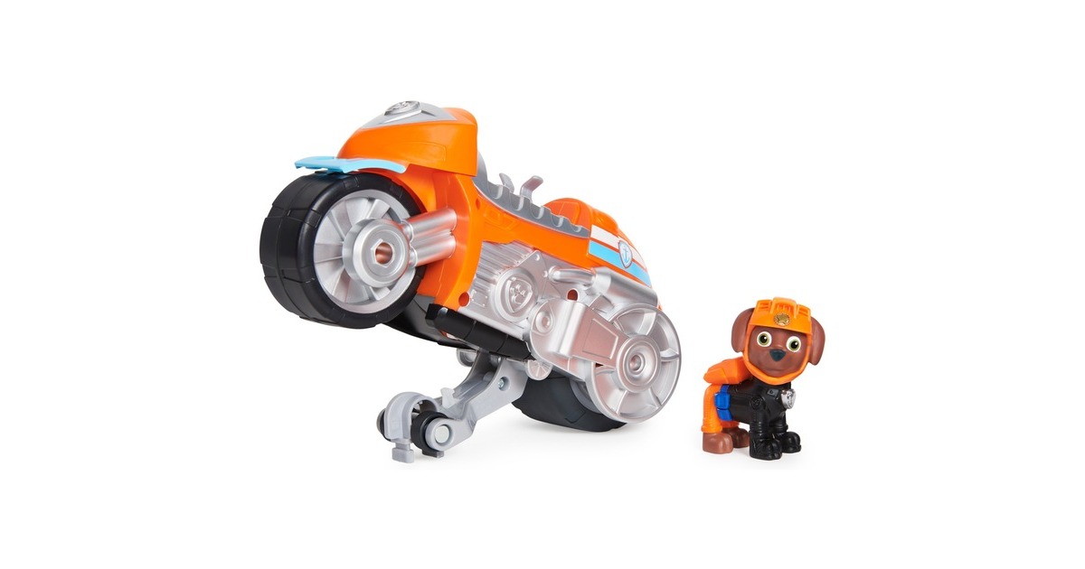 Spin Master Paw Patrol Moto Pups Zumas Motorrad, Spielfahrzeug(orange/silber, mit Spielfigur)