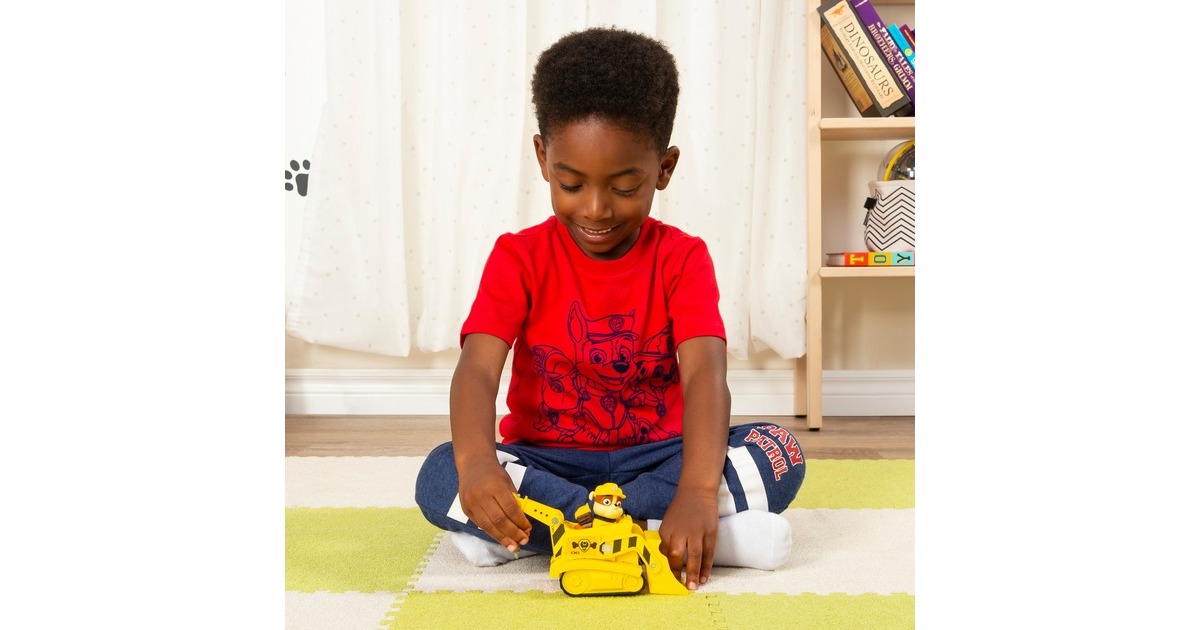 Spin Master Paw Patrol Rubbles Planierraupe, Spielfahrzeug(mit Sammelfigur)