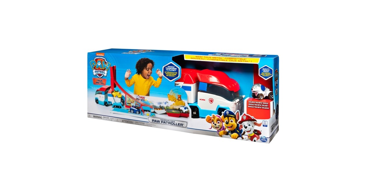 Spin Master Paw Patrol True Metal Launch'N Haul Paw Patroller, Spielfahrzeug