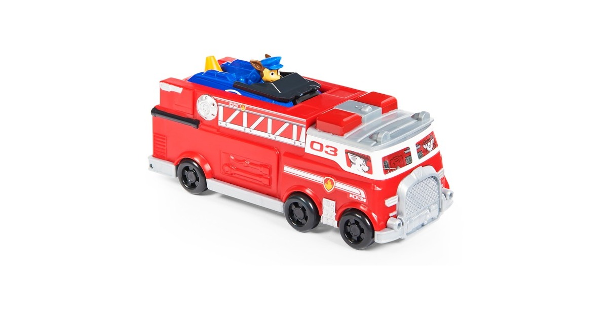 Spin Master Paw Patrol True Metal Team 2er Set Feuerwehrwagen und Polizeiauto mit Chase, Spielfahrzeug(mehrfarbig)