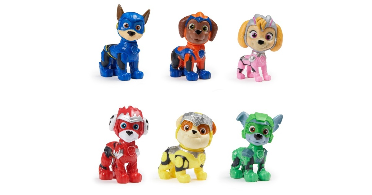 Spin Master Paw Patrol: Der Mighty Kinofilm, Geschenkset mit 6 Superhelden-Spielfiguren