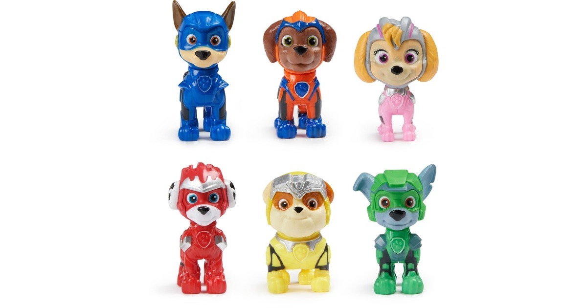 Spin Master Paw Patrol: Der Mighty Kinofilm, Geschenkset mit 6 Superhelden-Spielfiguren