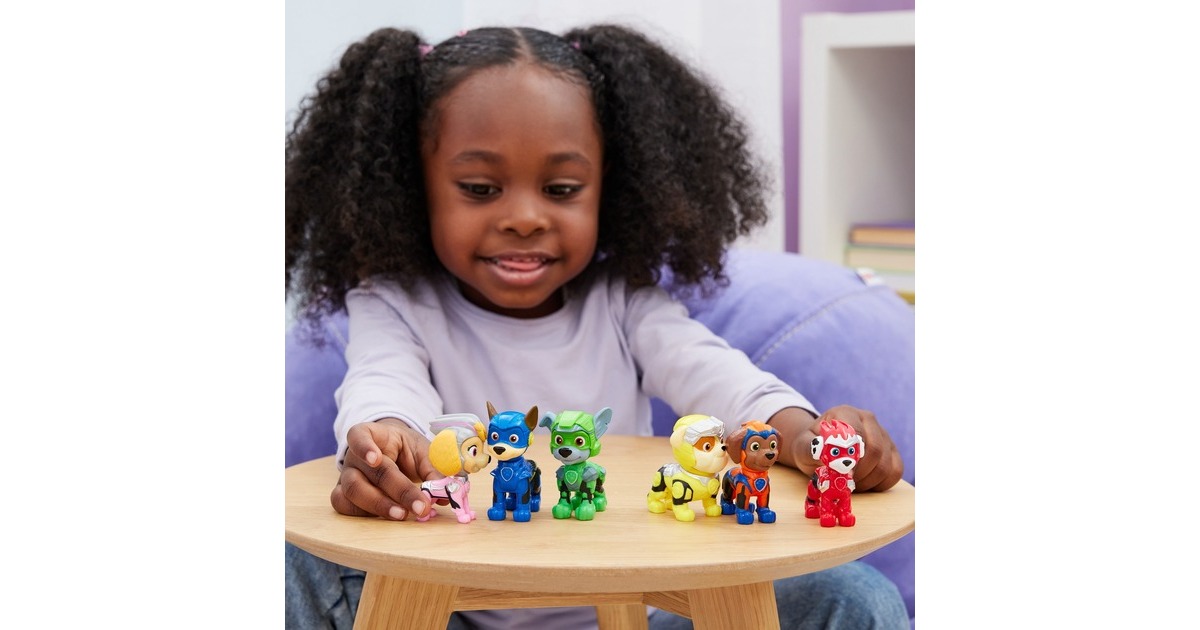 Spin Master Paw Patrol: Der Mighty Kinofilm, Geschenkset mit 6 Superhelden-Spielfiguren