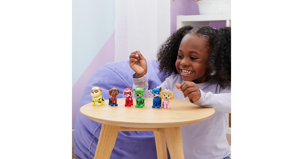 Spin Master Paw Patrol: Der Mighty Kinofilm, Geschenkset mit 6 Superhelden-Spielfiguren