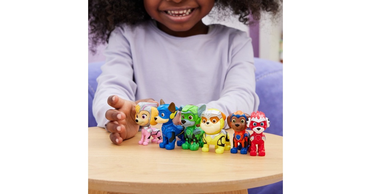 Spin Master Paw Patrol: Der Mighty Kinofilm, Geschenkset mit 6 Superhelden-Spielfiguren