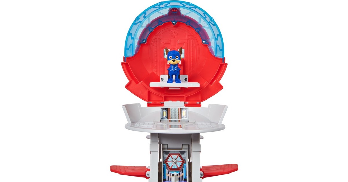 Spin Master Paw Patrol: Der Mighty Kinofilm, Marine Hauptquartier Spielset, Spielfahrzeug(mit Chase Spielfigur und Superhelden-Fahrzeug)