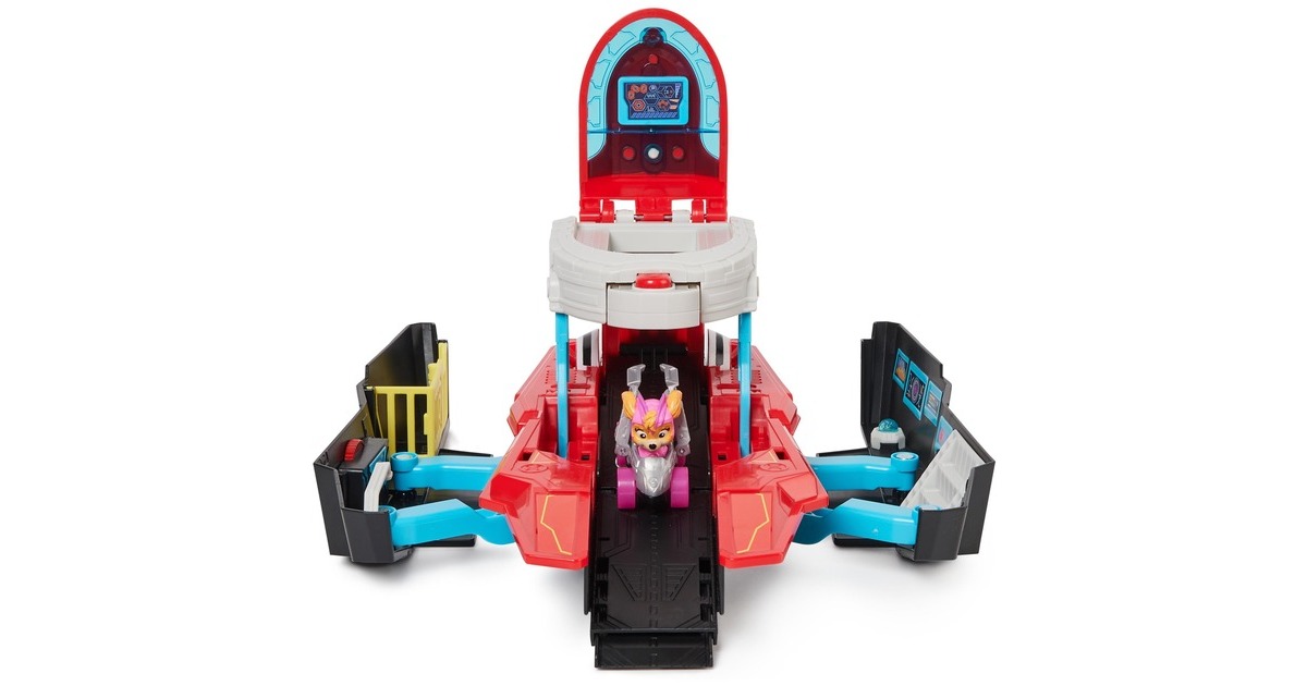 Spin Master Paw Patrol: Der Mighty Kinofilm, Pup Squad Mini Marine Hauptquartier Spielset, Spielfahrzeug(mit Skye Spielzeugauto und Chase Spielfigur)