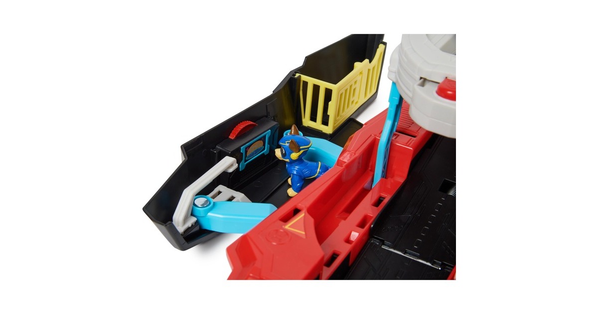 Spin Master Paw Patrol: Der Mighty Kinofilm, Pup Squad Mini Marine Hauptquartier Spielset, Spielfahrzeug(mit Skye Spielzeugauto und Chase Spielfigur)