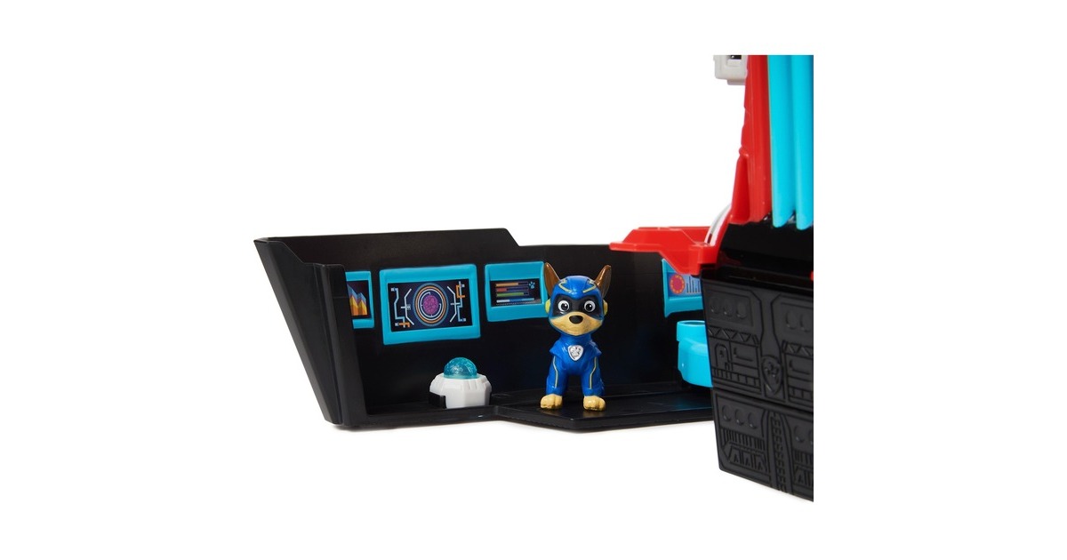 Spin Master Paw Patrol: Der Mighty Kinofilm, Pup Squad Mini Marine Hauptquartier Spielset, Spielfahrzeug(mit Skye Spielzeugauto und Chase Spielfigur)