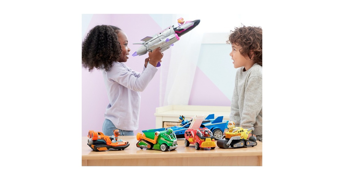 Spin Master Paw Patrol: Der Mighty Kinofilm, ferngesteuertes Polizeiauto mit Chase, RC(blau)