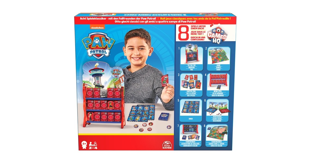 Spin Master Paw Patrol: Games HQ - Spielesammlung, Gesellschaftsspiel