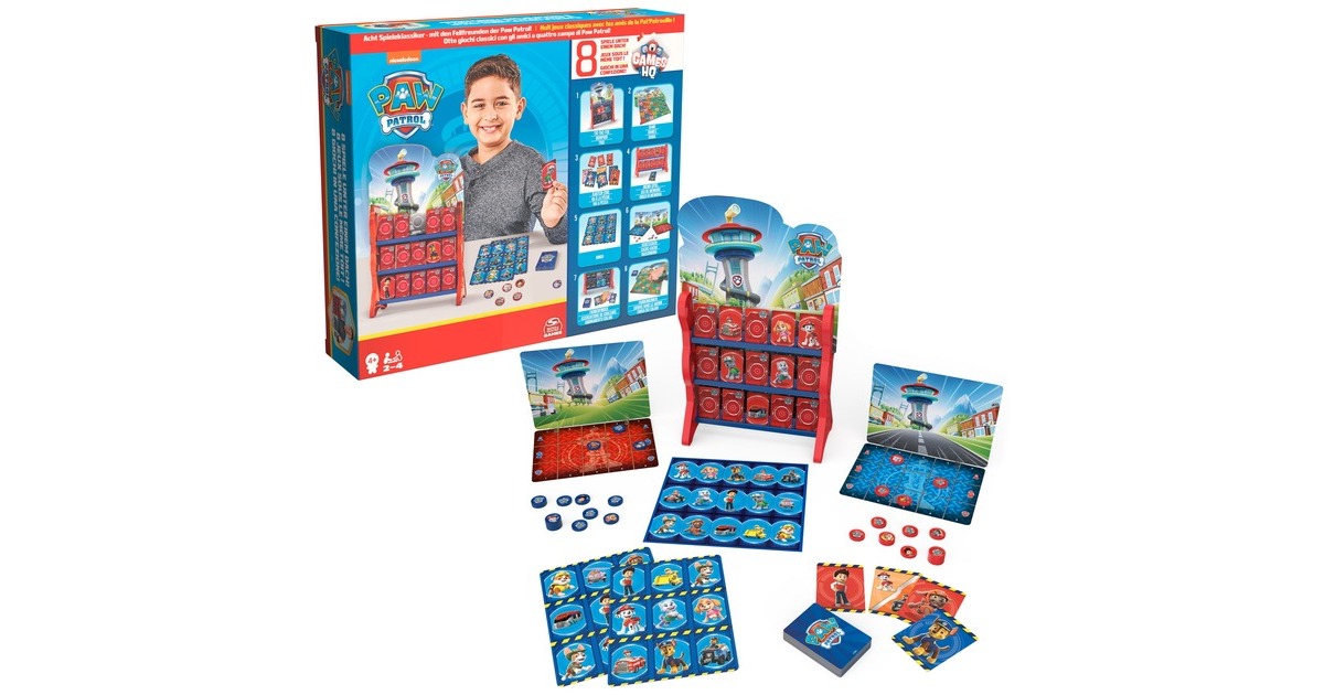 Spin Master Paw Patrol: Games HQ - Spielesammlung, Gesellschaftsspiel