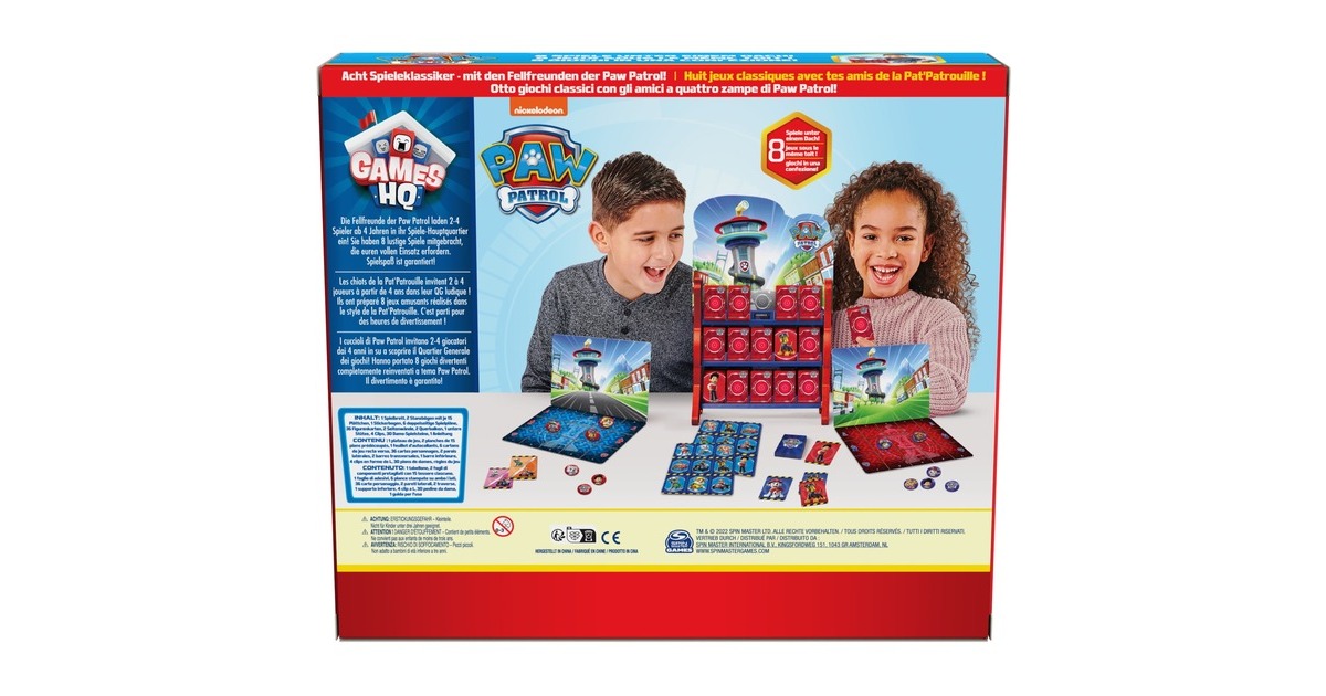 Spin Master Paw Patrol: Games HQ - Spielesammlung, Gesellschaftsspiel