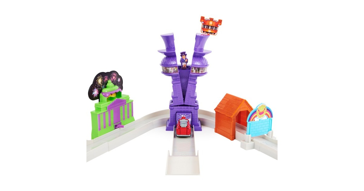 Spin Master Paw Patrol, True Metal Total City Rescue Movie Rennstrecken-Set, Rennbahn(mit exklusivem Marshall-Fahrzeug)