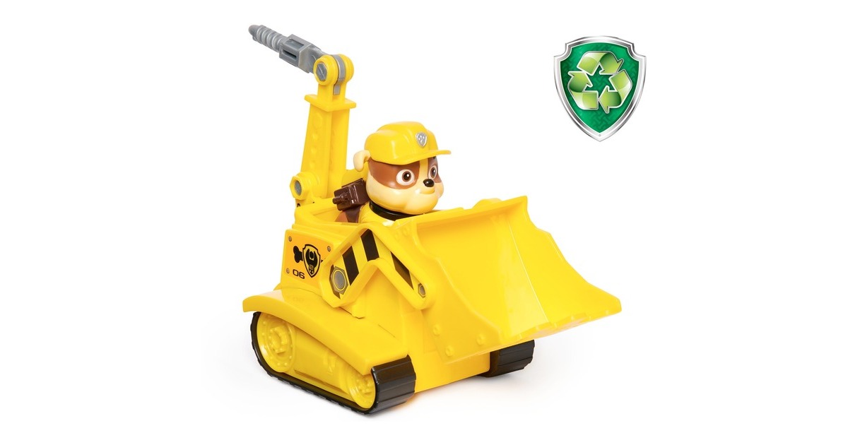 Spin Master Paw Patrol - Baustellen-Fahrzeug mit Rubble-Figur, Spielfahrzeug(gelb)