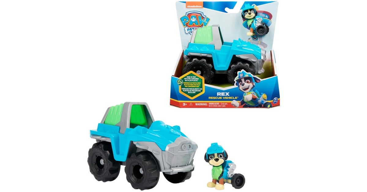 Spin Master Paw Patrol - Dinosaurier-Rettungsfahrzeug mit Rex-Figur