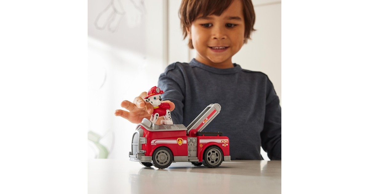 Spin Master Paw Patrol - Feuerwehr-Auto mit Marshall-Figur, Spielfahrzeug(rot)