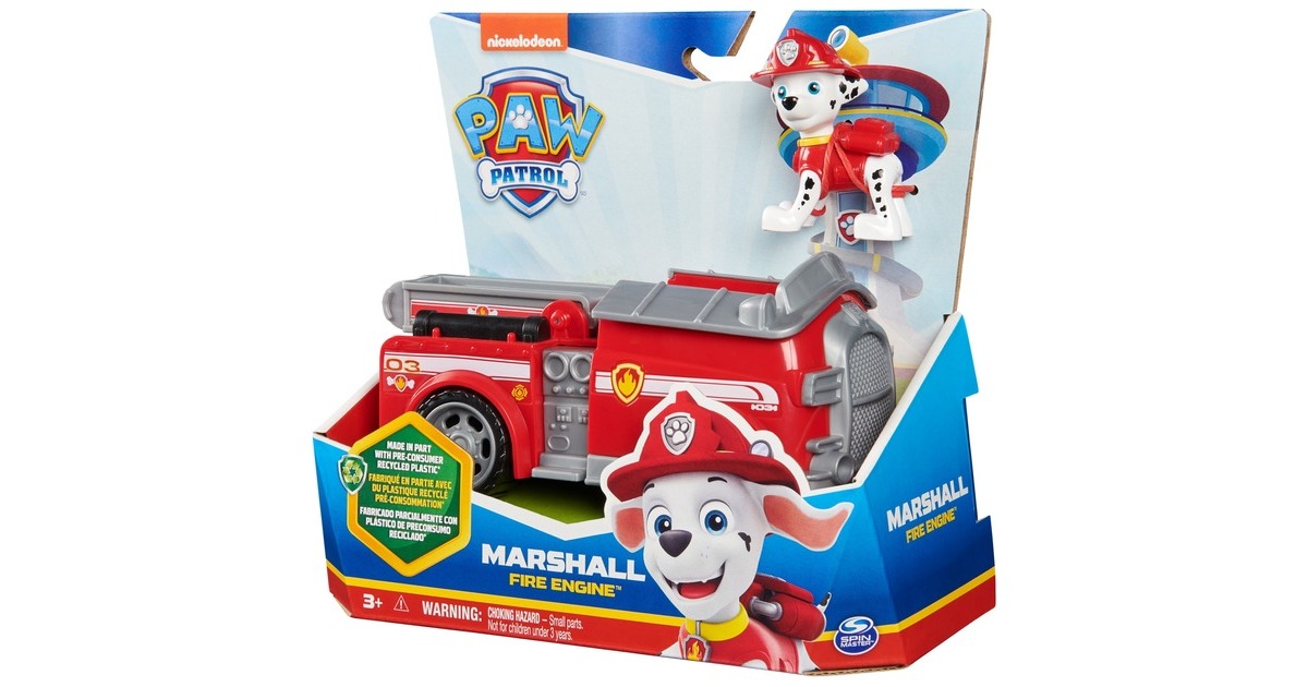 Spin Master Paw Patrol - Feuerwehr-Auto mit Marshall-Figur, Spielfahrzeug(rot)