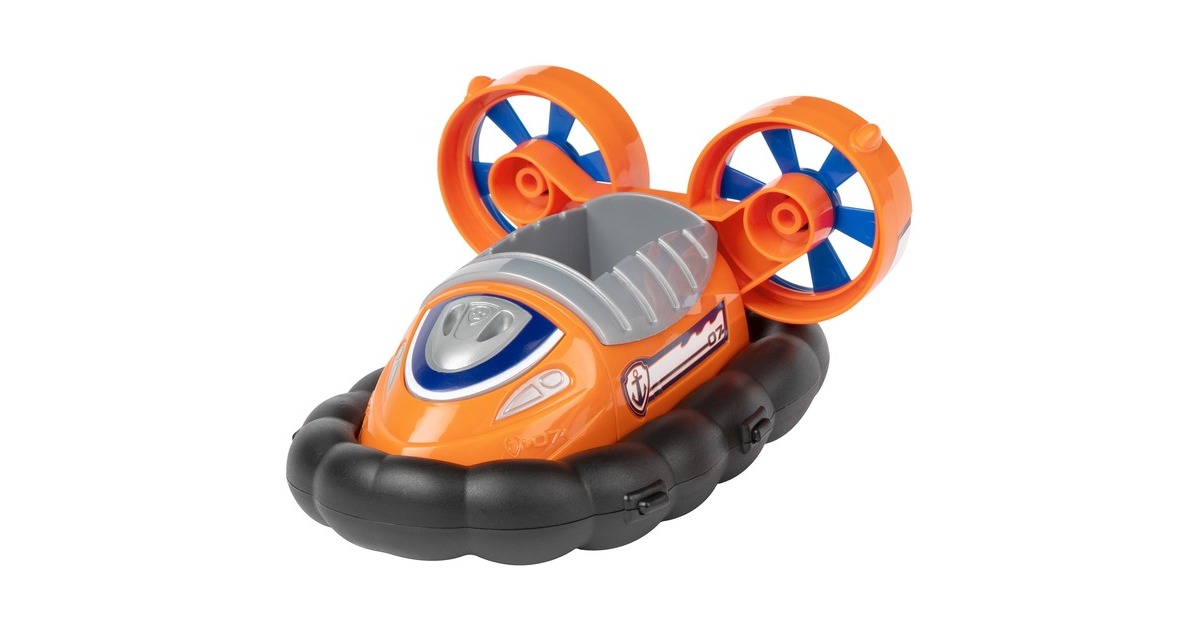 Spin Master Paw Patrol - Luftkissenboot mit Zuma-Figur, Spielfahrzeug(orange/schwarz)