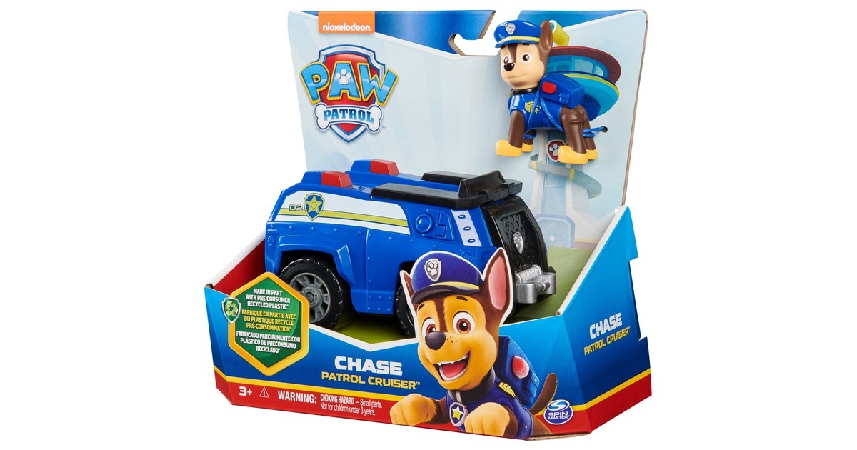 Spin Master Paw Patrol - Polizei-Fahrzeug mit Chase-Figur, Spielfahrzeug(blau)
