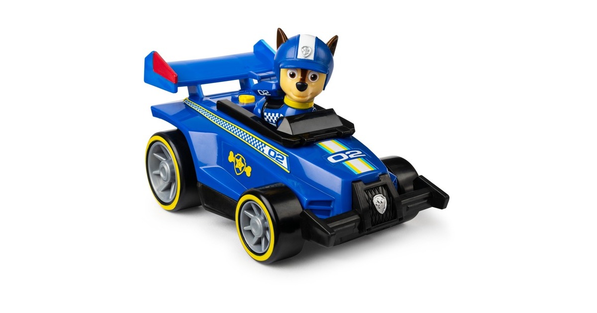Spin Master Paw Patrol - Ready, Race, Rescue, Chases Race & Go Deluxe Basis Fahrzeug , Spielfahrzeug(mit Figur)