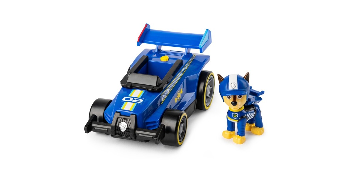 Spin Master Paw Patrol - Ready, Race, Rescue, Chases Race & Go Deluxe Basis Fahrzeug , Spielfahrzeug(mit Figur)