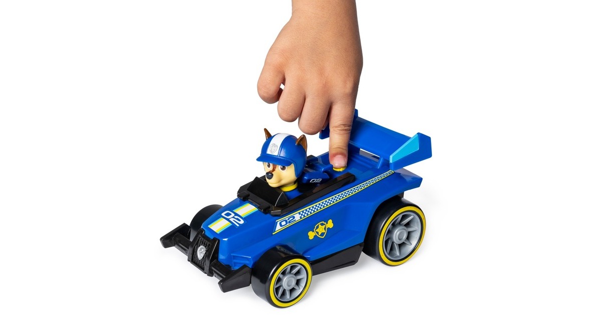 Spin Master Paw Patrol - Ready, Race, Rescue, Chases Race & Go Deluxe Basis Fahrzeug , Spielfahrzeug(mit Figur)