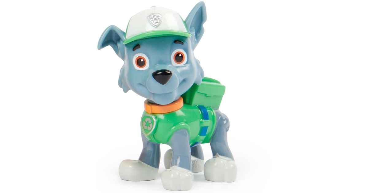 Spin Master Paw Patrol - Recycling-Truck mit Rocky-Figur, Spielfahrzeug(grün/grau)