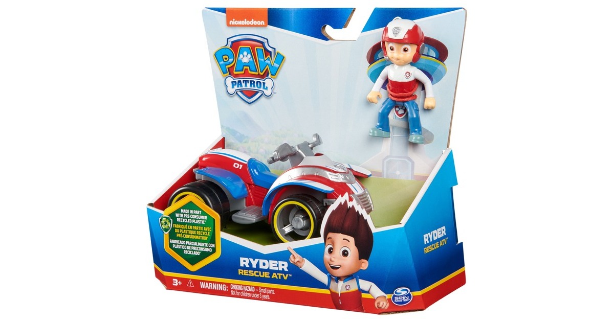 Spin Master Paw Patrol - Rettungs-Quad mit Ryder-Figur, Spielfahrzeug
