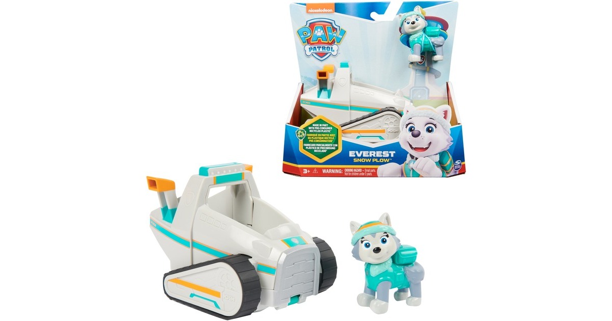 Spin Master Paw Patrol - Schneemobil mit Everest-Figur, Spielfahrzeug(grau)