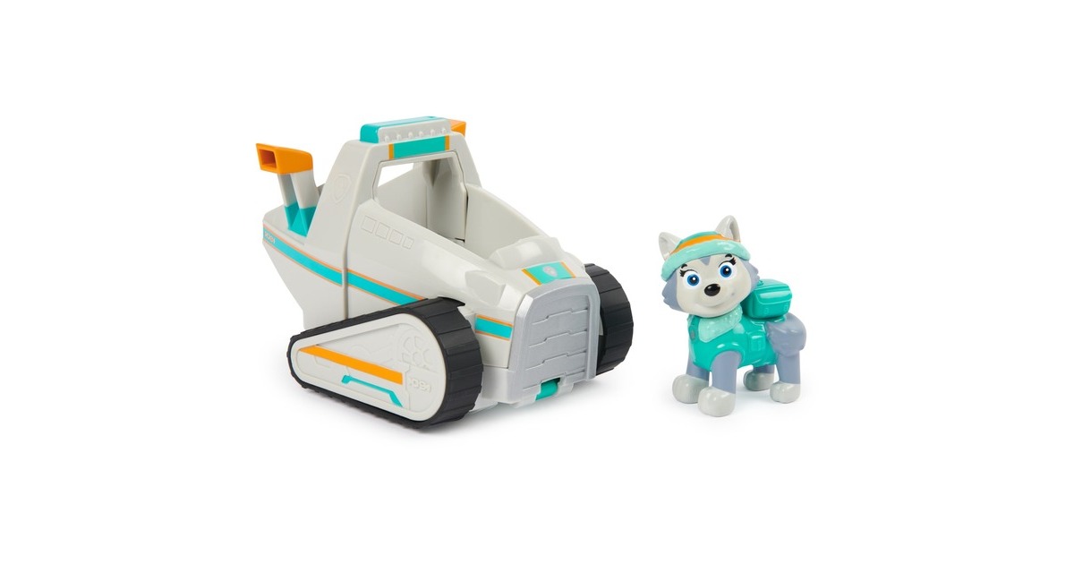 Spin Master Paw Patrol - Schneemobil mit Everest-Figur, Spielfahrzeug(grau)