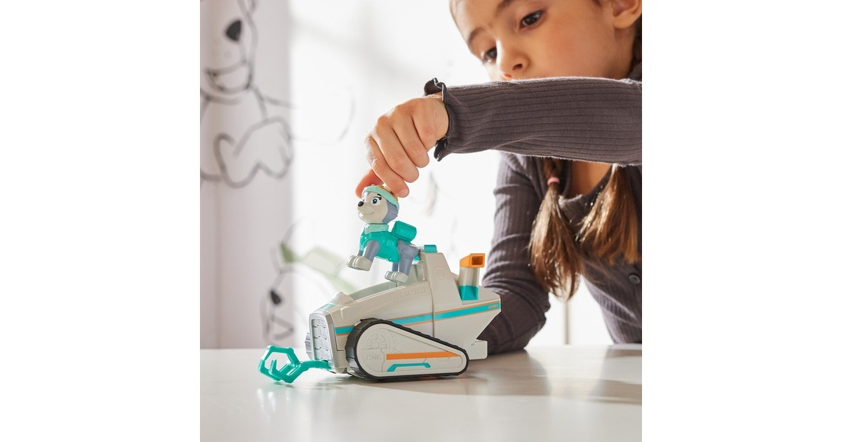 Spin Master Paw Patrol - Schneemobil mit Everest-Figur, Spielfahrzeug(grau)