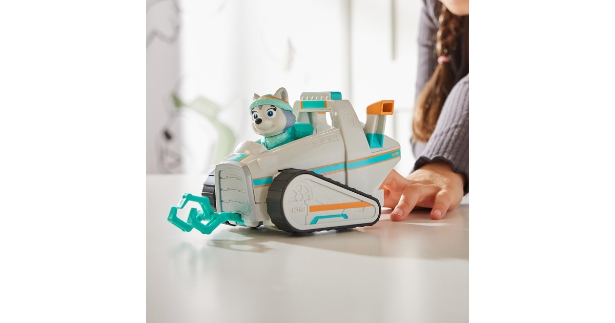 Spin Master Paw Patrol - Schneemobil mit Everest-Figur, Spielfahrzeug(grau)