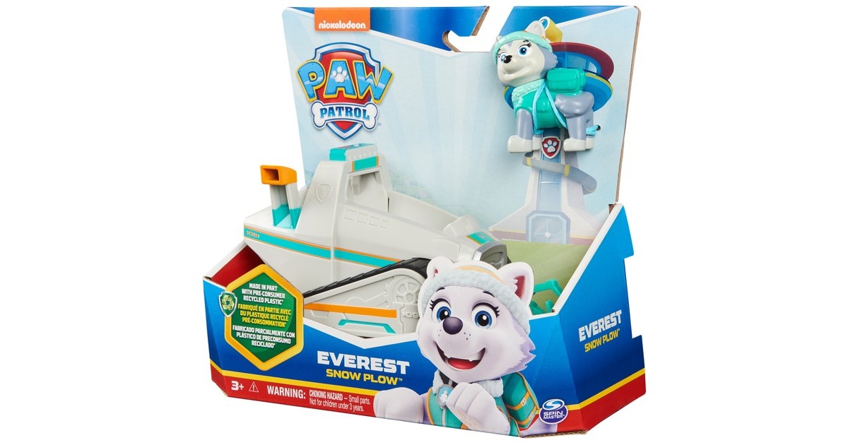 Spin Master Paw Patrol - Schneemobil mit Everest-Figur, Spielfahrzeug(grau)