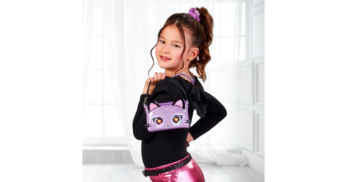 Spin Master Purse Pets Wristlet Kätzchen , Tasche(pink/schwarz (glänzend))