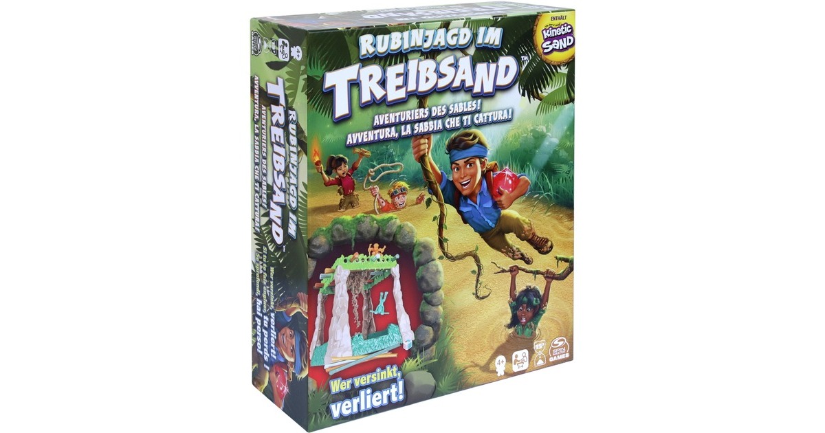 Spin Master Rubinjagd im Treibsand -Abenteuerspiel mit original Kinetic Sand, Gesellschaftsspiel