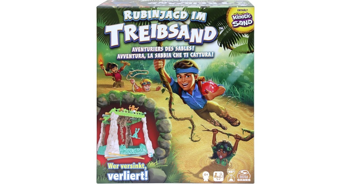 Spin Master Rubinjagd im Treibsand -Abenteuerspiel mit original Kinetic Sand, Gesellschaftsspiel