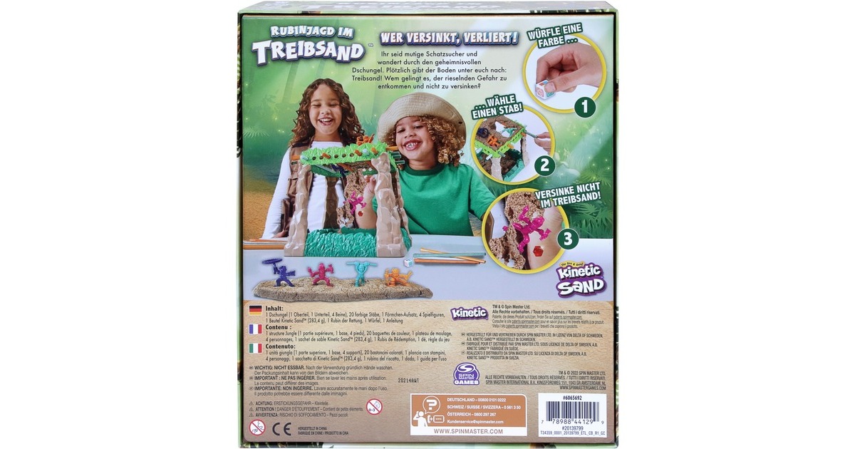 Spin Master Rubinjagd im Treibsand -Abenteuerspiel mit original Kinetic Sand, Gesellschaftsspiel