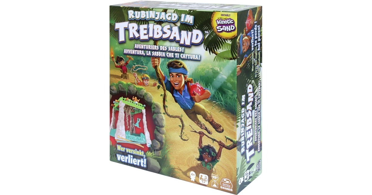 Spin Master Rubinjagd im Treibsand -Abenteuerspiel mit original Kinetic Sand, Gesellschaftsspiel