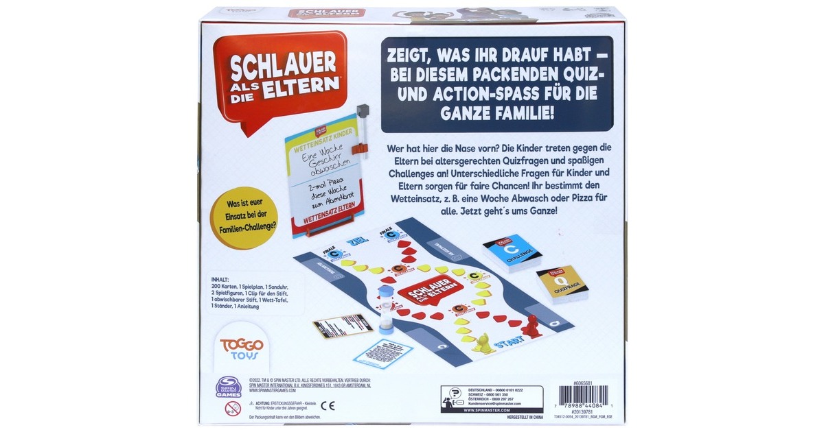 Spin Master Schlauer als die Eltern, Quizspiel