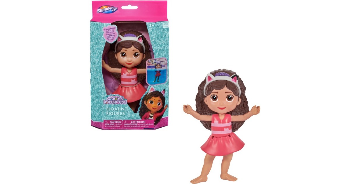 Spin Master Swimways - Gabby's Dollhouse Schwimmfigur Gabby, Wasserspielzeug