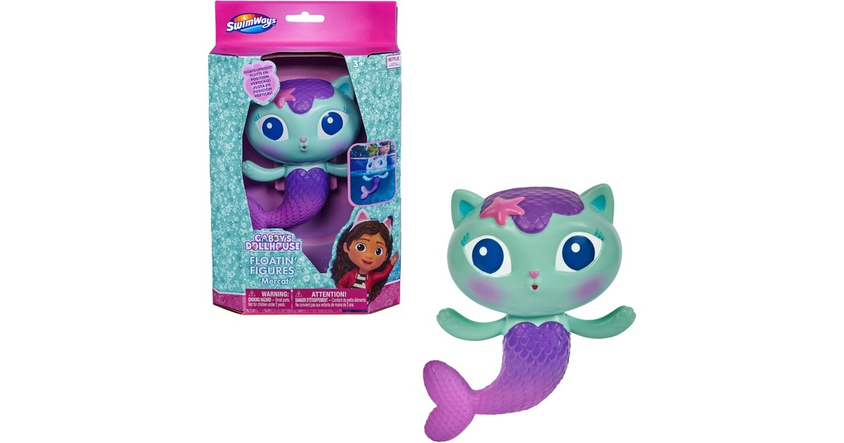 Spin Master Swimways - Gabby´s Dollhouse Schwimmfigur Meerkätzchen, Wasserspielzeug