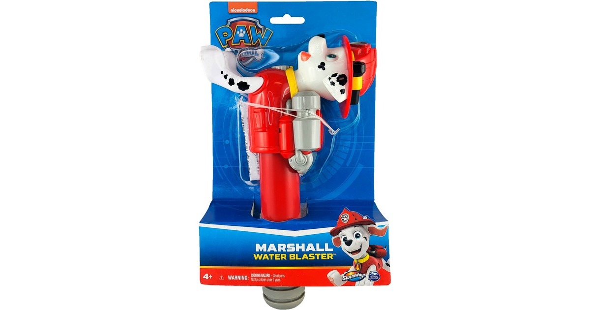 Spin Master Swimways - Paw Patrol Wasserspritzpistole im Marshall Design, Wasserspielzeug