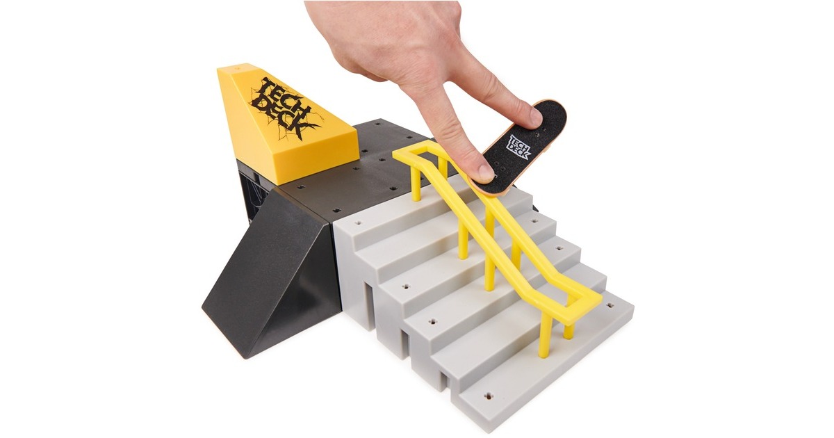 Spin Master Tech Deck X-Connect Starter-Set - Pyramid Shredder Rampenset, Spielfahrzeug(mit einem Fingerboard)